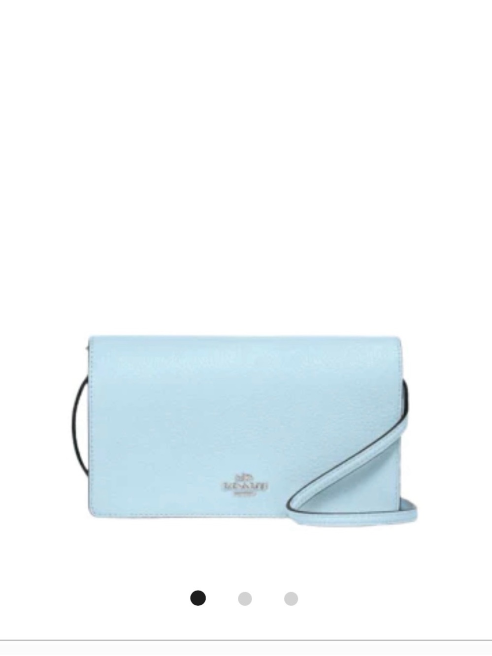 Coach Anna Foldover Crossbody Clutch Light Blue